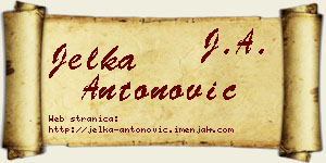 Jelka Antonović vizit kartica